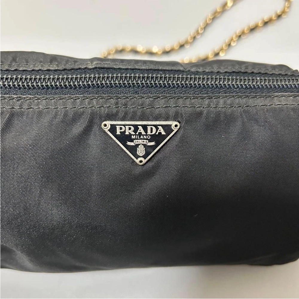 Prada Black Crossbody Bag with Gold Chain - Picture 8 of 13